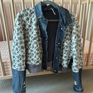 Free People Quilted Denim Jacket
